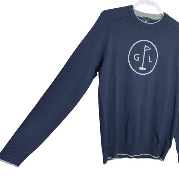 AG Adriano Goldschmied Sweater Mens M Blue Golf Preppy Pullover Lightweight NEW - Picture 6 of 9